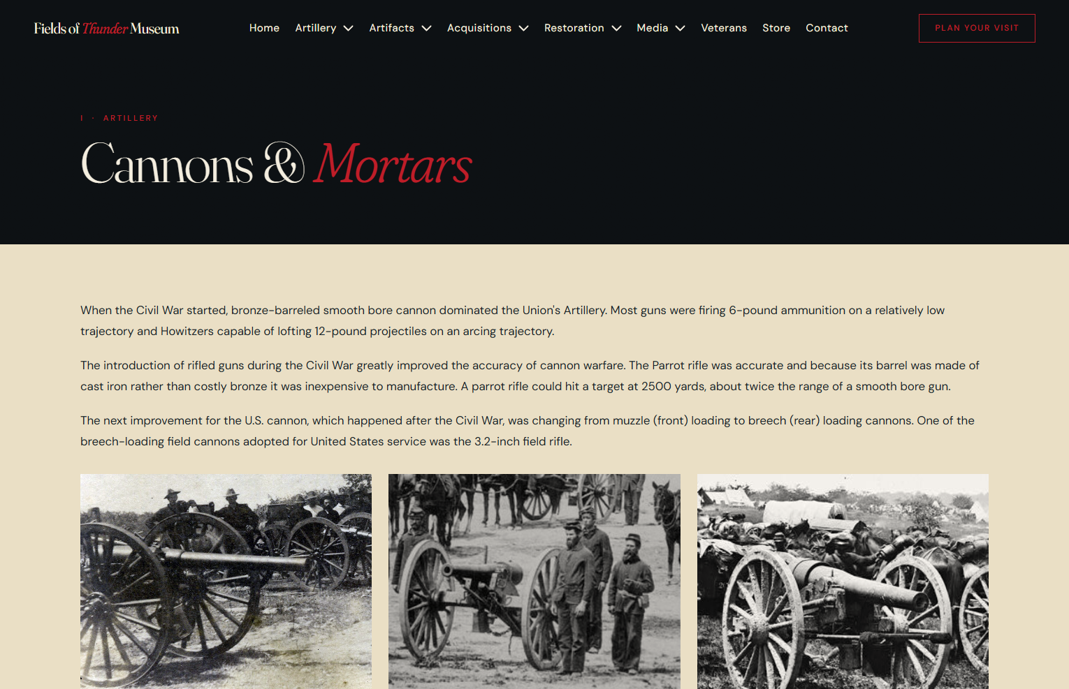 Fields of Thunder Museum screenshot