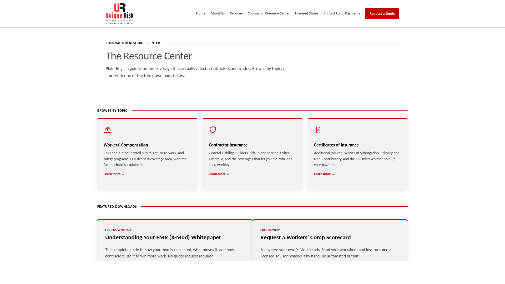 Unique Risk Management screenshot